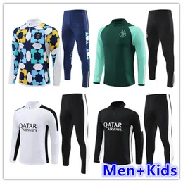 22 23 24 Algeria Algerie Mens Kids Football Tracksuits Training Suit Jacket Kit 2023 2024 Tuta S Men Soccer Tracksuit Jogging Jersey Sets