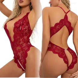 Lingerie erotica da donna in pizzo Shapers da donna Plus-size con apertura sul cavallo Tuta senza spalline sexy senza schienale