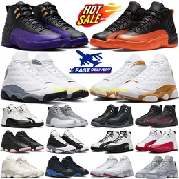 2024 12 Basketball Shoes 13 Mens Trainers Jumpman 12s Cherry Brilliant Orange Field Purple Playoffs 13s Black Cat Flint Wolf Grey Wheat Men Designer Outdoor Sneakers