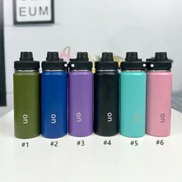 LL Su Şişesi Vakum Yoga Fitness Şişeler Basit Saf Renk Çipleri Paslanmaz Çelik Yalıtımlı Tumbler Kupa Kupa Kaplamalı Termal Yalıtım Hediye Kupası 710ml SH01