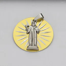 Pendant Necklaces CottvoDIY Metal Round Religious Virgin Mary Our Lady Of Fatima Guadalupe Christ Jesus Charms Necklace Jewelry Parts