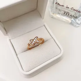 Designer ring voor vrouwen Klassieke Merk Ring Mode Trendy Rose Goud Diamanten Ringen Paar Ringen Verlovingsbrief Ringen Holiday Gift Sieraden Gepersonaliseerd Goed