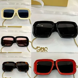Fashion Womens Diving Mask Sunglasses Men Occhiali De Soleil 40064 Vibrant Style Popular Summer Glasses for Women with Chain 40080 jj09