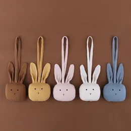 PACIFIER HOLDER CLIPS# HANDT MADE BABY CLIP Bunny Pendant Spädbarn Born Chain Silicone Nipple Hang Soother Dummy Holder 230426