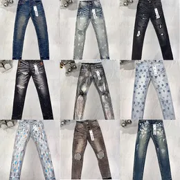 بنطلون جينز الأرجواني سروال الجينز جينز جديد سراويل جينز سراويل جينز ممزق الأزياء