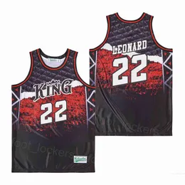 Martin Luther King High School 22 Kawhi Leonard Basketball Jerseys Moive Pullover Hiphop University for Sport Fans Team Black Blackable Pure Cotton Summer Film