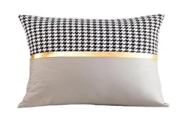 Poduszka poduszka imitacja skórzana pokrywka Technologia poduszka do salonu sofa sofa nordycka luksusowe szwy C9279611