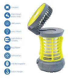 , Yellow, 2-in-1 Fan LED Light, Ourdoor Use, Electronic 5V, Rechargeable