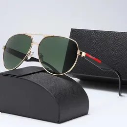 디자이너 선글라스 여성 2023 레트로 트렌드 금속 프레임 두꺼비 안경 야외 태양 패션 클래식 남자 운전 안경 5 색 옵션