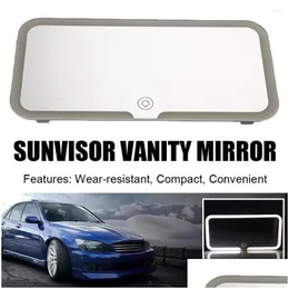 Other Interior Accessories 3 Modes Led Visor Makeup Mirror With Stepless Dimming Large Touch Sun Rechargeable Sensor S Vanity Car X5F3 Otw2U