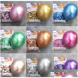 Partydekoration 50 teile/satz 10 zoll Glänzende Metall Perle Latex Ballons Dicke Chrom Metallic Farben Aufblasbare Luft Bälle Globos Geburtstag otlfg