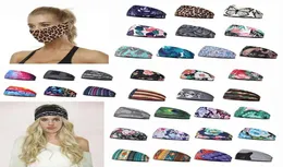 Party Mask Hair Bands Elastic Sport Headband Multifunction Headwear Scarf For Fitness Sweat Absorbing Turban Multi Colorsa051391344