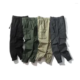 Pantaloni da uomo Primavera Autunno Cotone da uomo Cargo Pantaloni da lavoro Pantaloni militari multitasche Abbigliamento casual Esercito allentato