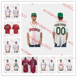 Manny Barreda 2023 WBC Mexico baseball koszulka baseballowa Jose Cardona Custom Sched Mens Youth 93 Victor Castaneda Felipe Gonzalez Taijuan Walker Giovanny Gallegos Jerseys