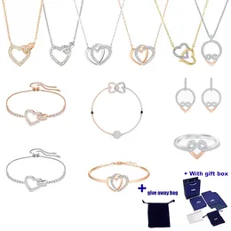 Fahmi Swa Dames ketting mode Oostenrijkse Swan Crystal Jewelry Hot Air Ballon ketting Love Fashion Jewelry Set