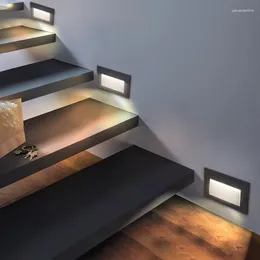 Lampada da parete LED Segnapasso Scala Pavimento Esterno Impermeabile Corridoio Angolo incorporato