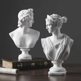 Artes e artesanato Mini resina estátua estátua de gesso Retro Esboço de avatar pequeno Prática de mitologia romana grega antiga Modelo de artesão Decoração em casa Y23