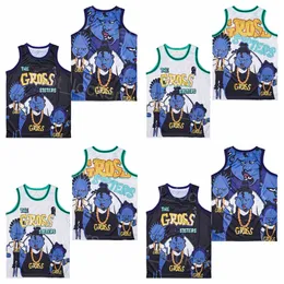 Film The Gross Sisters Jersey Movie Basketball High School Pullover College Vintage Breathable Stitched Black Blue WHite Team Pure Cotton Retire For Sport Fans