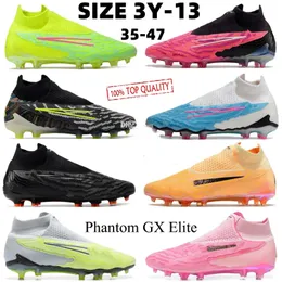 رجال الشباب فانتوم Elite GX FG GT Bootball Boots Kids Boys Womens Black Phantom Cleats Ag Sg df
