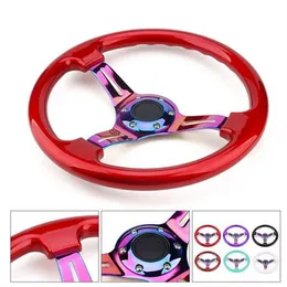 New arrival universal 350mm 14inch classic ABS car sport steering wheel with neo chrome spokes