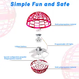 Nyhetsspel som flyger Orb uppgraderad laddningsbar Neba Toy Buildin Magic RGB Lights Spinner 360 ﾰ Roterande Globe For Kids Teens Adts utomhus AM2JZ