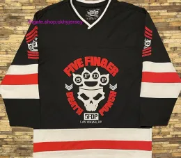 Maglie da hockey per uomo e bambino cucite a buon mercato Five Finger Death Punch FFDP 5FDP