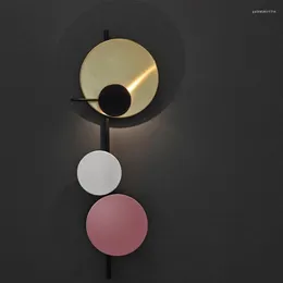 Lampada da parete vintage nera applique a led luce esterna vanità del bagno arredamento della camera coreana puleggia in legno antico turco