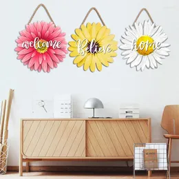 Decorative Flowers Welcome Wreaths Front Door Decor Porch Sign Artificial Eucalyptus Floral Rattan WalI Wood Hanging Party Joy Housewarming