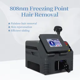 Fashionable Black Desktop Hair Removal Follicle Damage Permanent Depilation 808 Diode Laser Skin Firming Salon with Ice Point Skin Cooling System