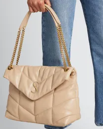 Bolsa de luxo Bolsa Bolsa YSlity Bag Womens Homem Bolsas de Designer Loulou Genuíno Couro Cruzado Bolsa de ombro 2 Tamanho Lou Sling Clutch