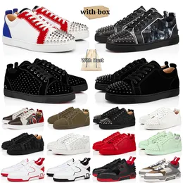 Red Bottoms Women Mens Designer Shoes Casual Shoes Patent Calf Leather Platform Loafers Sneakers Nitets Low Black White Spike Tripler Vintage Luxury Trainers