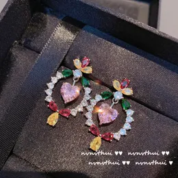Charm Crystal Teardrop Dangle Earrings Cubic Zirconia Hoop Earrings Boho Threader Earrings Set for Women Girls Christmas 231128