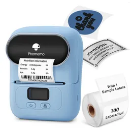 Phomemo M110 Etikettendrucker, tragbarer Bluetooth-Thermodrucker, Tintenloser Druck für Etiketten, Aufkleber, Magier, QR-Codes