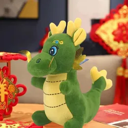Świąteczna zabawka 2024 Chińskie smocze Pluszowe zabawki lalki wypełnione zodiakiem Mascot Doll Poduszki Wakacyjne dekoracje noworoczne prezenty 231128