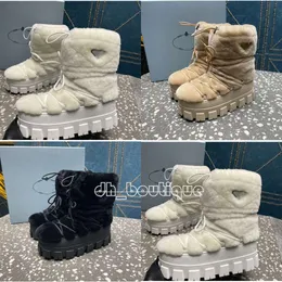Designer Snow Boot Men Women Furry Boots High Top Male Fashion Luxury Designer Sneakers Black Lace Up Mens Woman Shoes