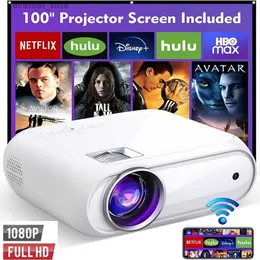 Projectors Yersida Projector Full HD1080p BL108 دعم 4K غرفة نوم المنزل شاشة الهاتف المحمول الذكية Portatil Portatil لنظام Android Q231128