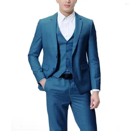 Men's Suits Men's 3 Pieces Business Fashion And Professional Attire Suitable For Work Wedding Banquet Sets Jacket Vest With Pants