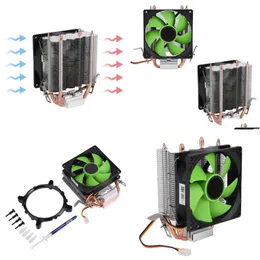 Fans Coolings 90Mm 3Pin Fan Cpu Cooler Heatsink Quiet For Intel Lga775/1156/1155 Amd Am2/Am2Add/Am3 5 Drop Delivery Computers Networki Dhhmp