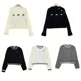 Famous Men Women Sweaters Fashion Mens Letter Pattern Embroidery Casual Round Long Sleeve Sweaters Womens Hoodies High collar Fried Dough Twists shoulder button