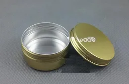 Quality 80G 80ML Aluminum Jar Gold Color Aromatherapy Jar Fragrance Smoke Box Metal Cream Container 50pcs/Lotgood quantity