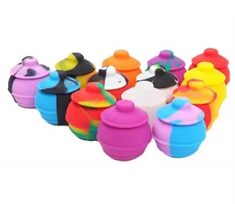 Nonstick Honeybee Wax Smoke Containers 35ml Pot Silicone Container Food Grade Jars Dab Tool Rubber Storage Jar Oil Holder Vaporize5900007
