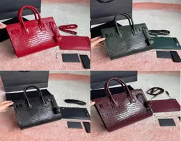 Sac De Jour Baby Accordion Ruched Bag Luxury Designer Classic Handbags Crocodile Embossed Leather Crossbody Handbag-1