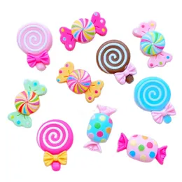 Decorative Objects Figurines 1020Pcs Resin Mini Candy Lollipop Series Flat back Cabochons Scrapbooking DIY Jewelry Craft Decoration Accessories 230428