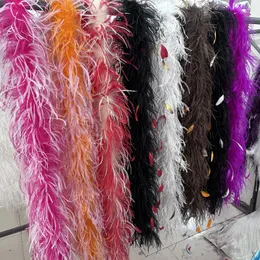 Other Event Party Supplies 2 Colors Mix Fluffy Ostrich Feather Boas Wedding Feathers Shawl Dress Sweing Decoration Real Plume 1 3 4 6PLY 231128