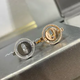 Jóias de luxo mover anéis para mulheres casamento conjunta mulheres jóias vintage o mais recente 18k ouro rosa