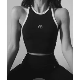 Tops Black white yoga sports undershirt women's inner Summer Tank Crop tops