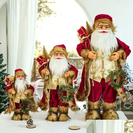 Dekoracje świąteczne Big Święty Mikołaj Claus Doll 60 cm Rok 2023 Wesożeństwa dla ozdób domowych Natal Navidad 231018 Drop dostawa ogród fe fe dhpmq