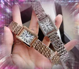 Luxe Romeins horloge met vierkante wijzerplaat, 31 mm, Bling, hiphop, volledig Iced Out Quartz, twee pinnen, horloges voor dames, fijn roestvrij staal, cadeaus, Rose goud4467919
