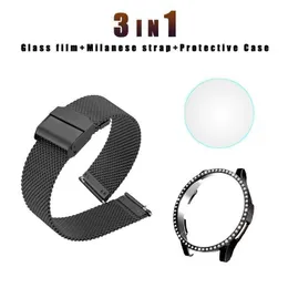 20mm 22mm Metal Band för Samsung Galaxy Watch 3 41mm/45mm Armband Replacement Loop Smart Watch Accessories