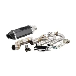 Motorcycle Exhaust System Escape Slip-On And Link Pipe Decat Drop Delivery Automobiles Motorcycles Parts Engines Dhwpu